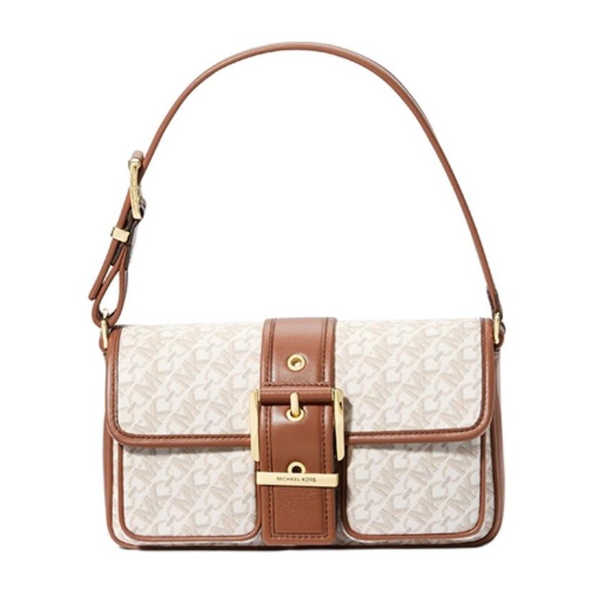 Michael Kors Colby Vanilla White Acorn Brown