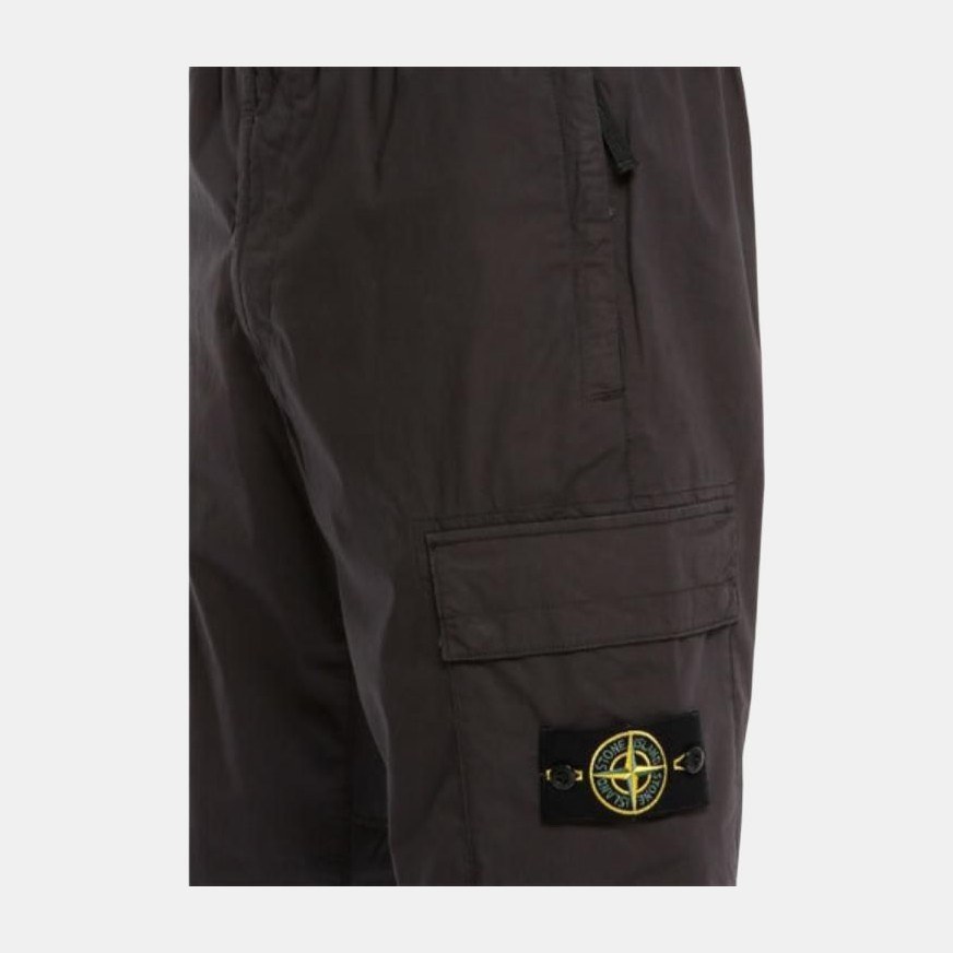 Stone Island SS22 Compass Patch Cargo Pants Carbon Black