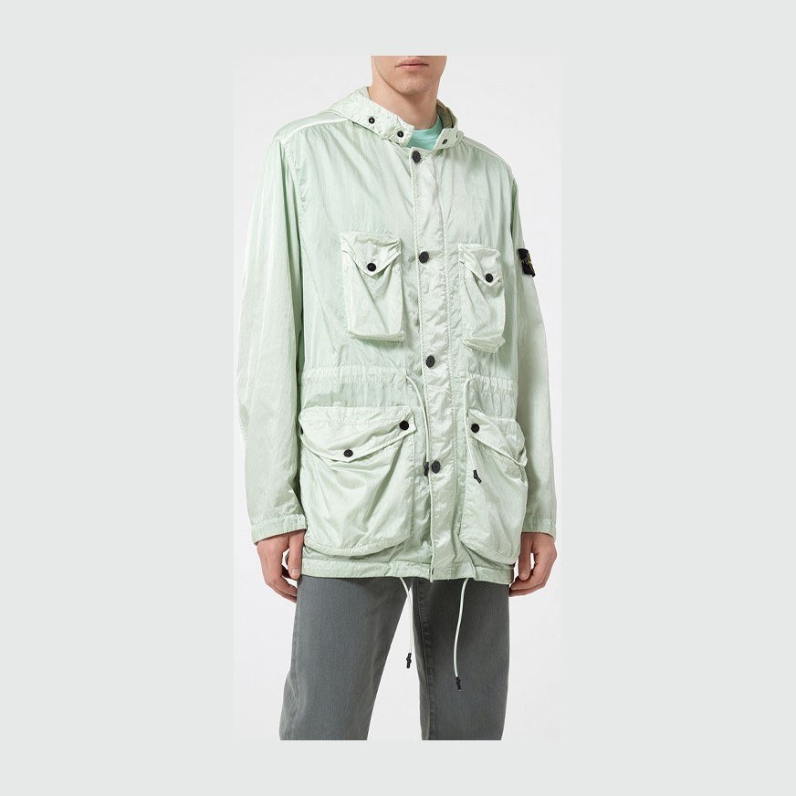 Stone Island SS21 Hooded Jacket Beige