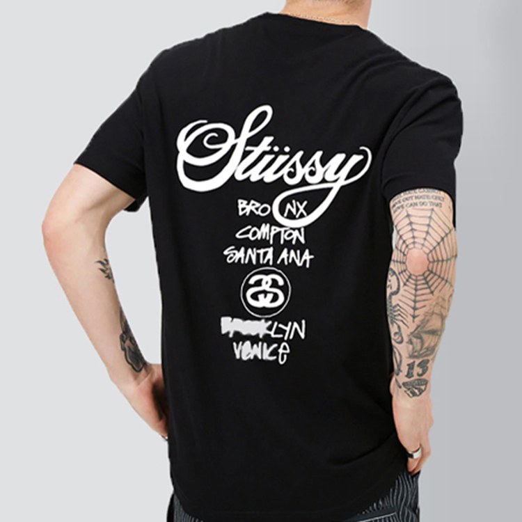 Stussy World Tour Tee Black