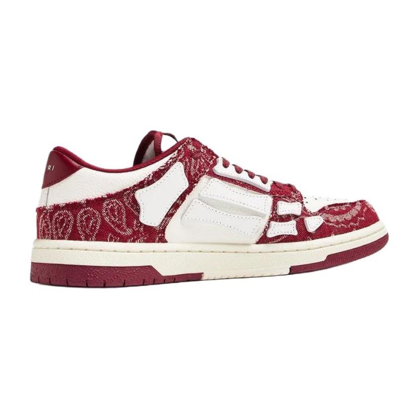 AMIRI Skel-Top Low White Red