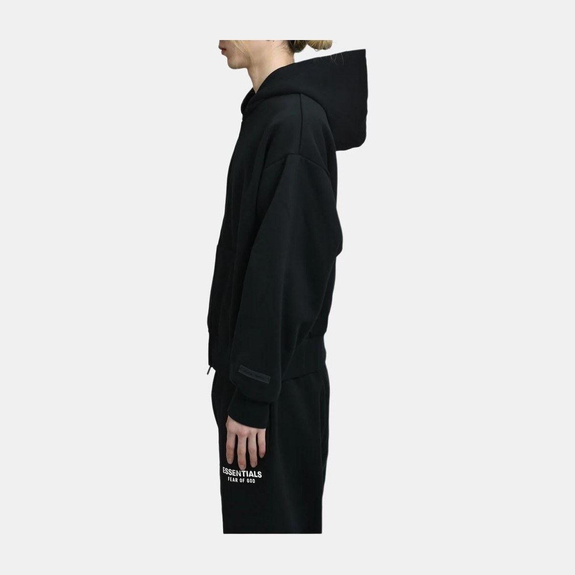 Fear of God Essentials SS25 Classic Full Zip-Up Hoodie Jet Black