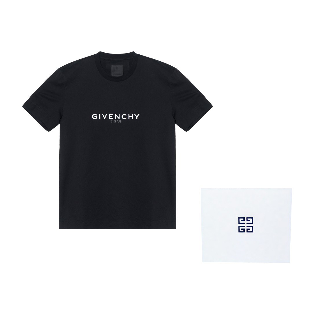Givenchy SS21 Reverse Logo T-Shirt Black