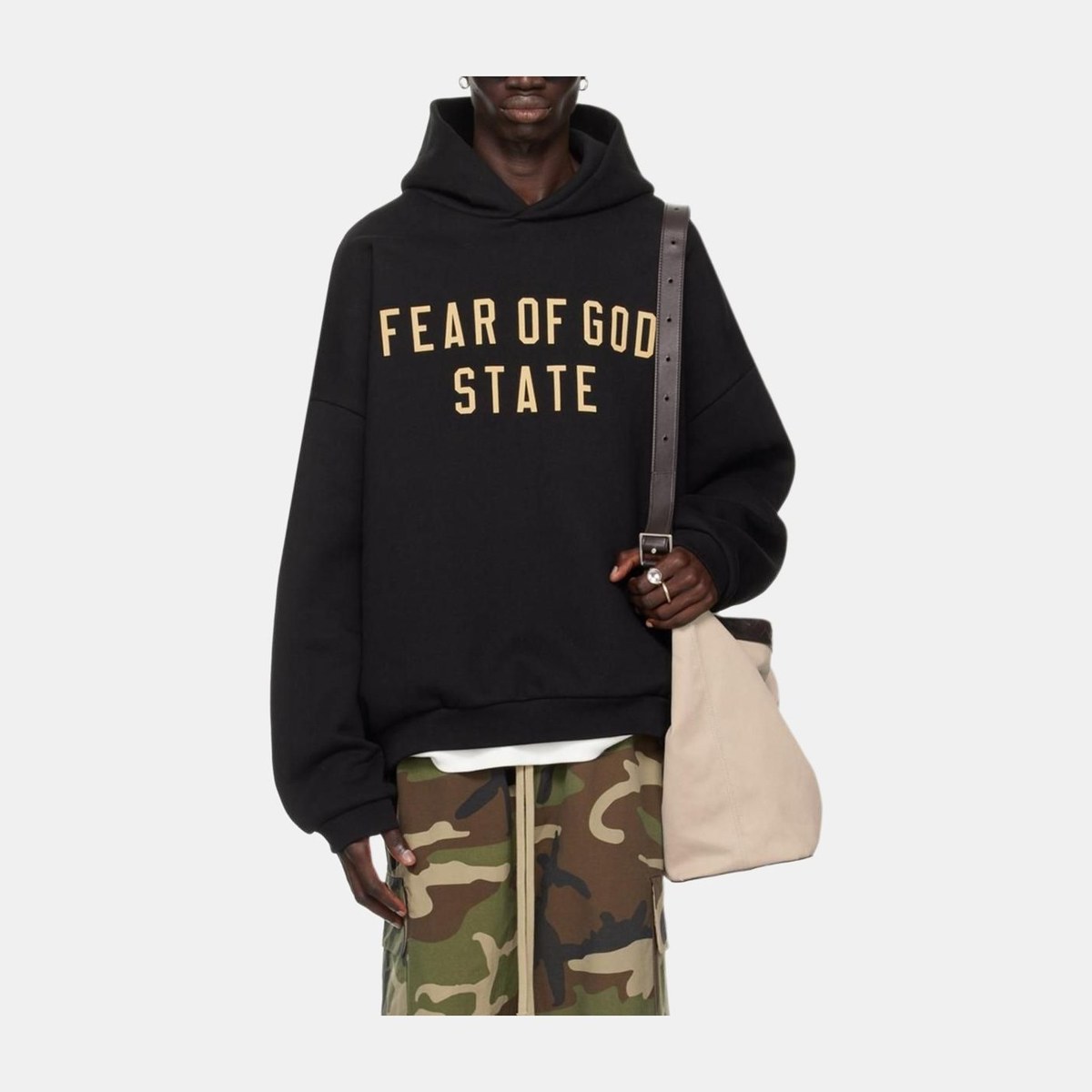Fear of God Essentials Fleece Hoodie Obsidian Black