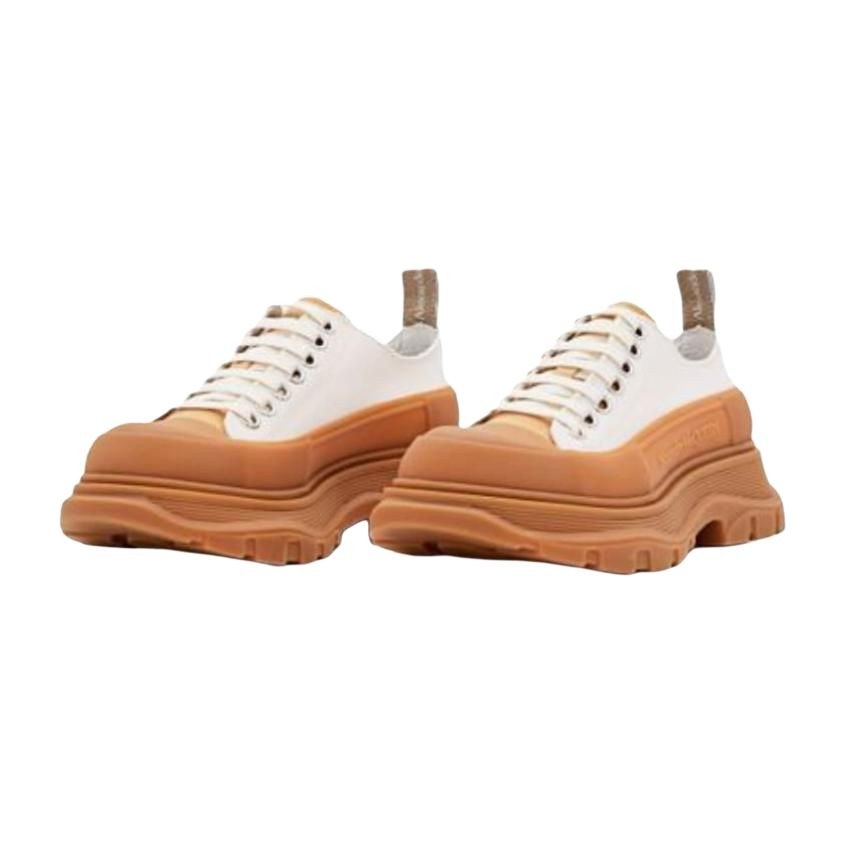 Alexander McQueen Canvas Platform Sneakers White