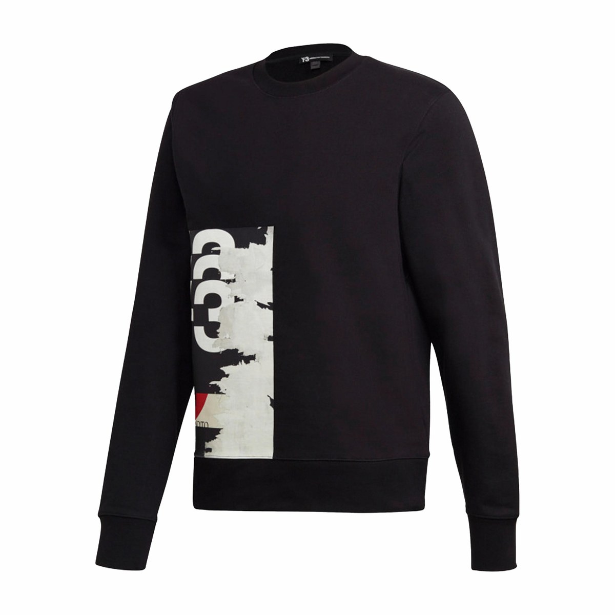 Y-3 Logo Long Sleeve Pullover Black