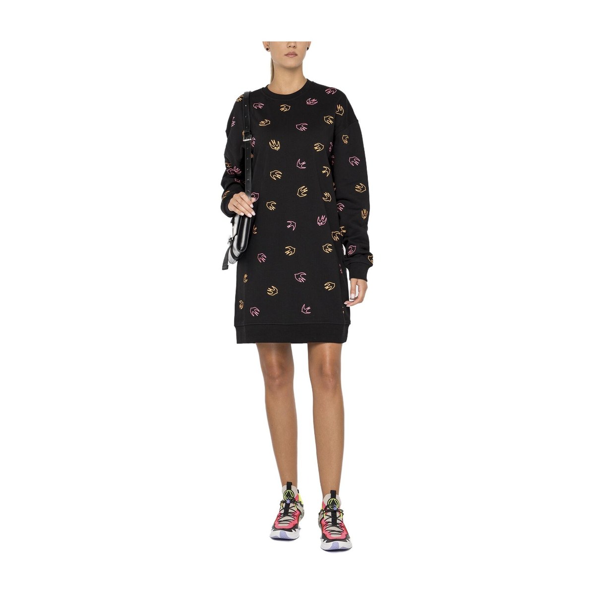 McQ Alexander McQueen Long Sleeve Dress Black