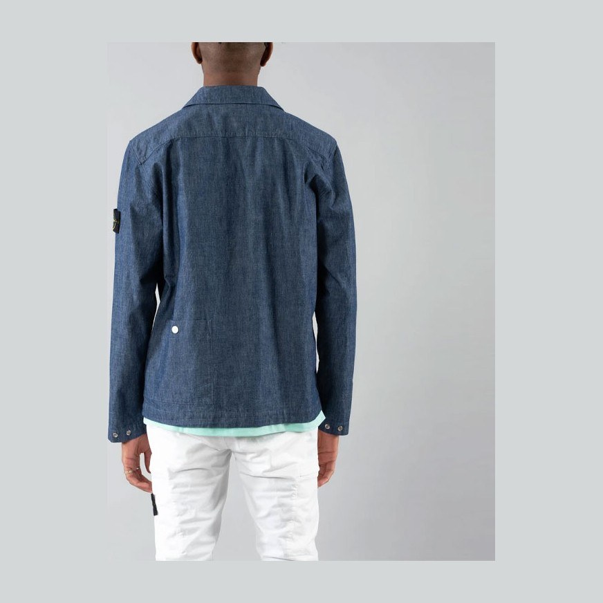Stone Island Logo Jacket Blue