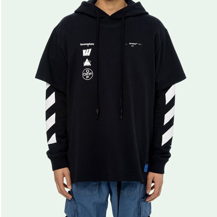 OFF-WHITE Two-Piece Hoodie Black