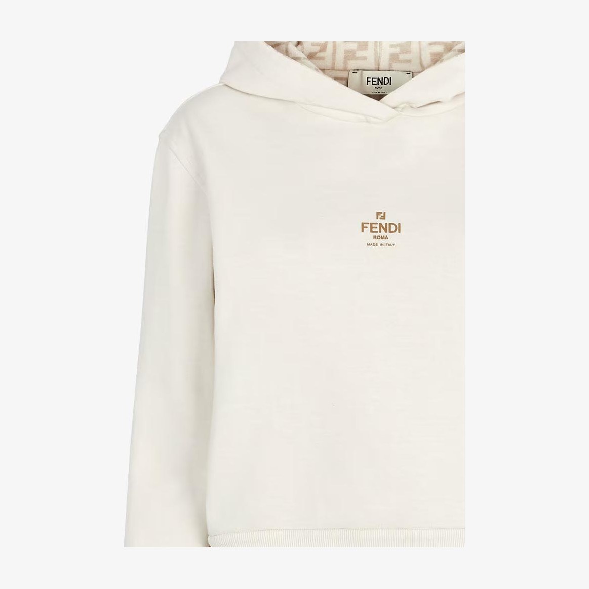 Fendi SS23 Logo Hoodie White