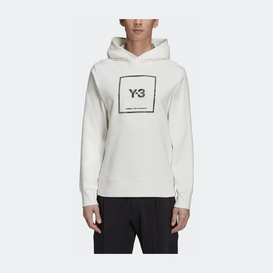 Y-3 Logo Hoodie White