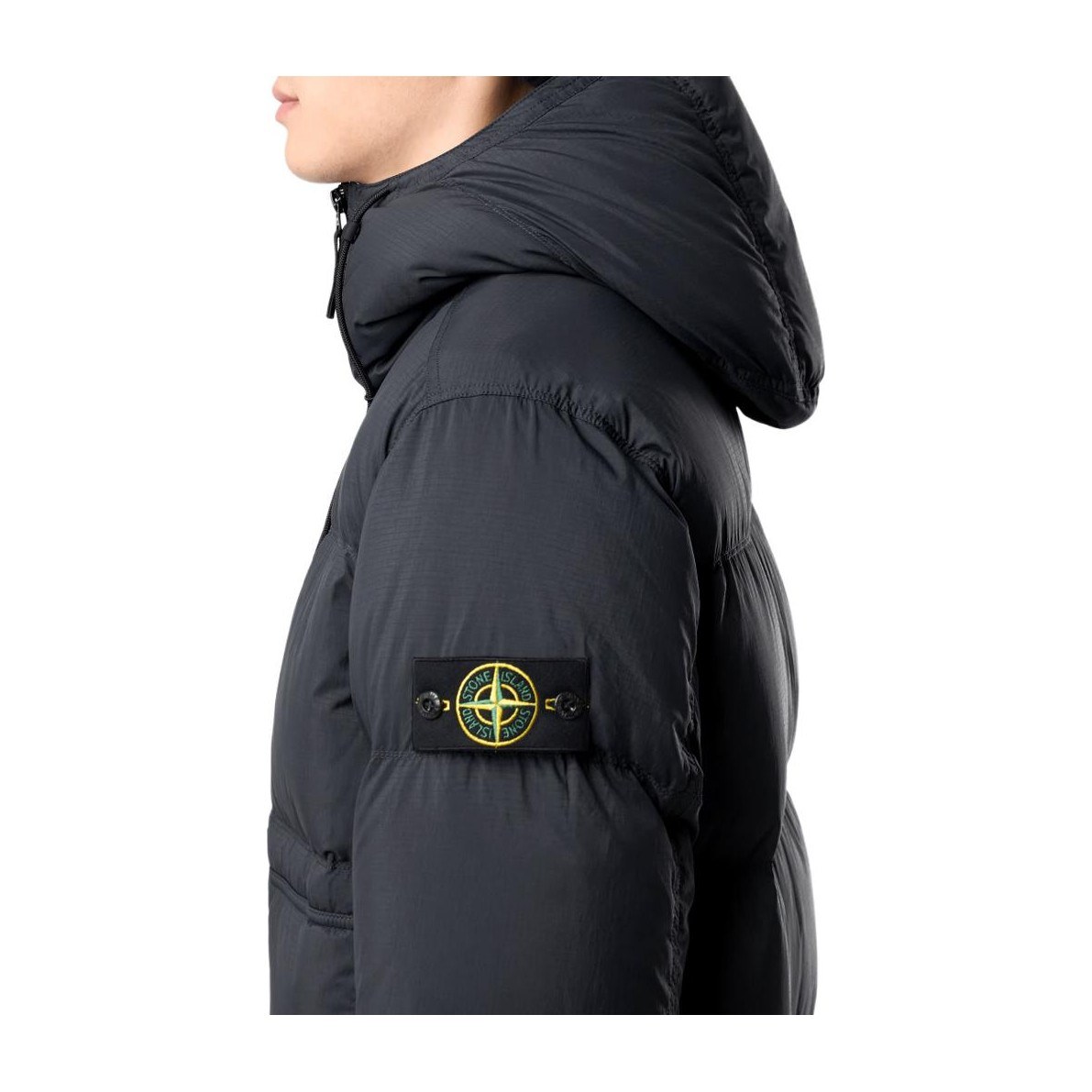 Stone Island Logo Embroidered Down Jacket