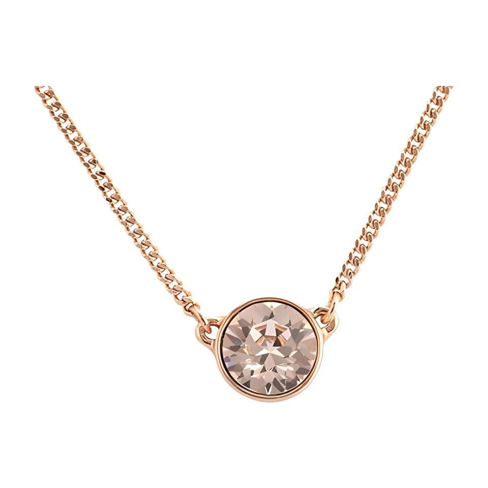Givenchy Crystal Round Necklace Rose Gold