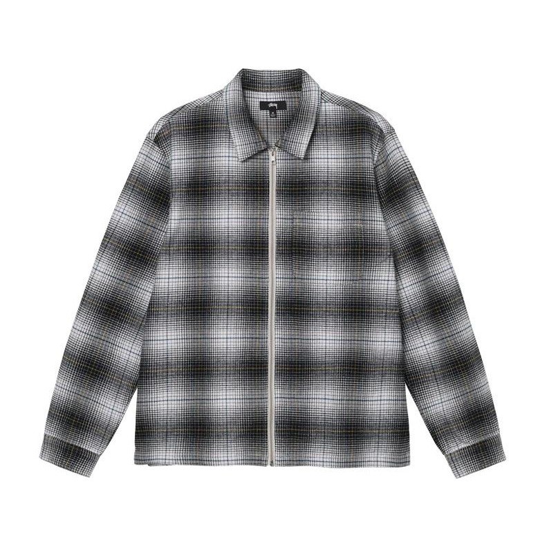 Stussy Paul Shadow Plaid Zip Shirt