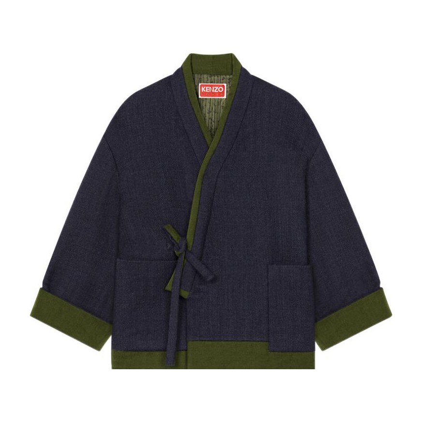KENZO x Nigo EAST MEETS WEST V-Neck Jacket Blue