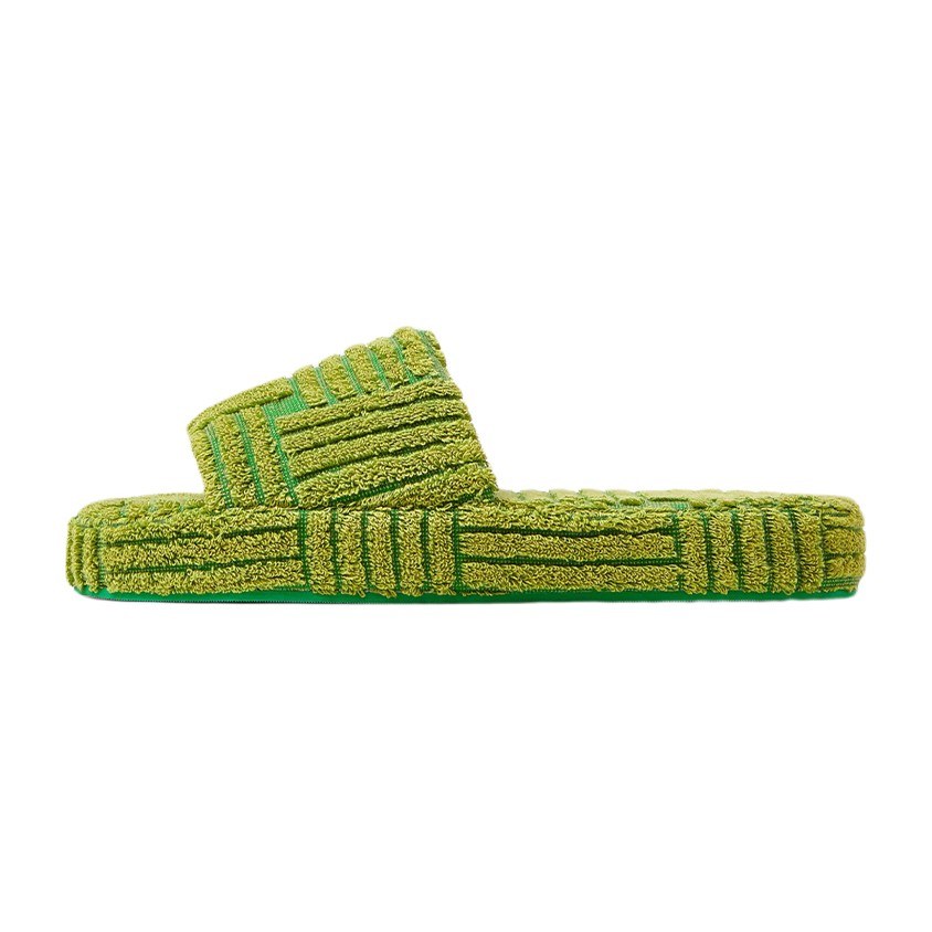 Bottega Veneta Resort Sponge Slides Green