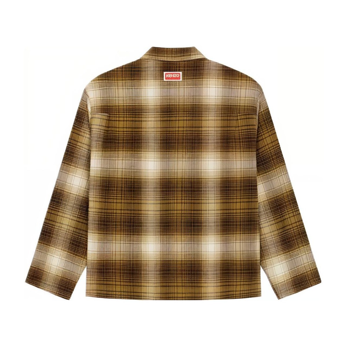 KENZO Plaid Zip Jacket Brown