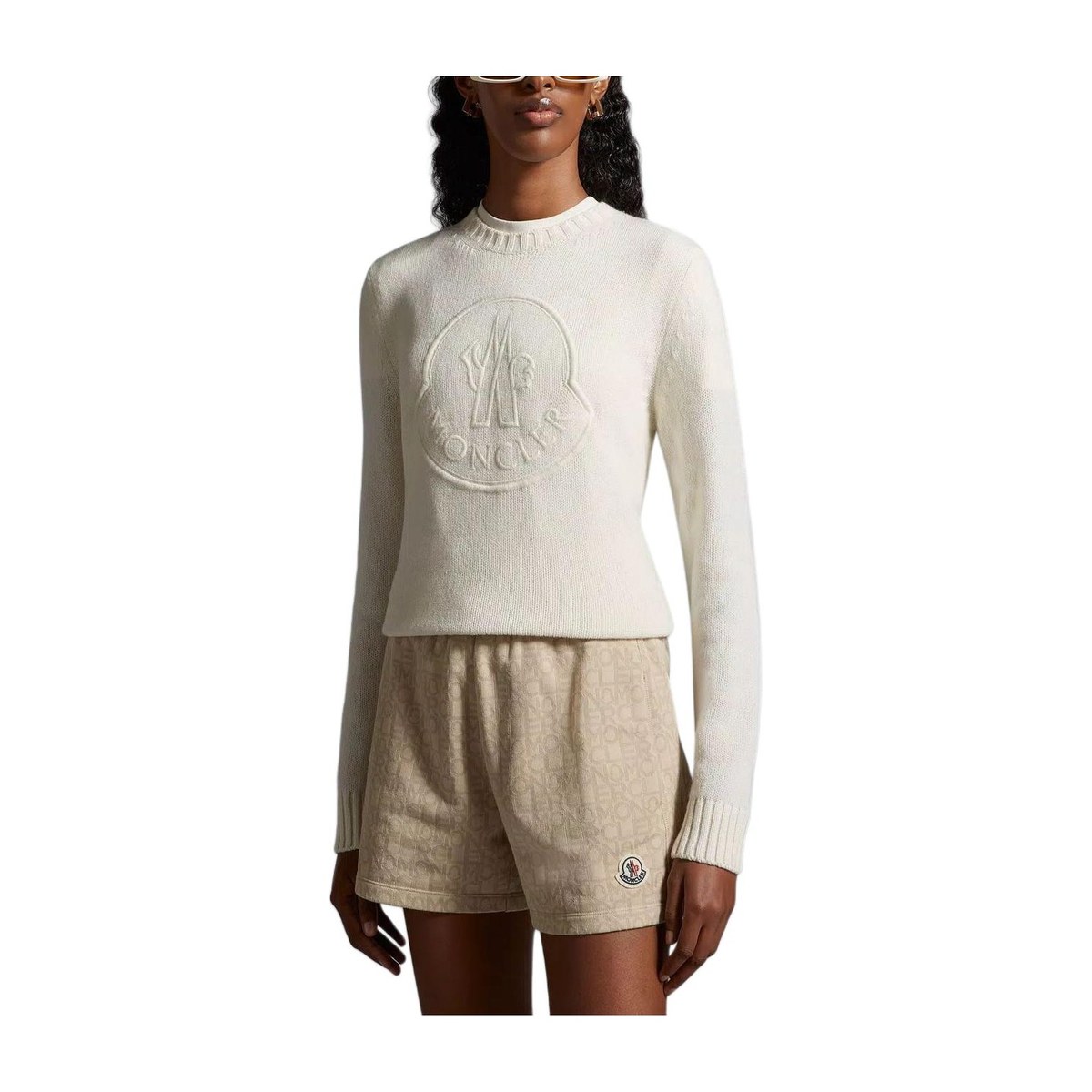 Moncler Embroidered Logo Cashmere Wool Jumper