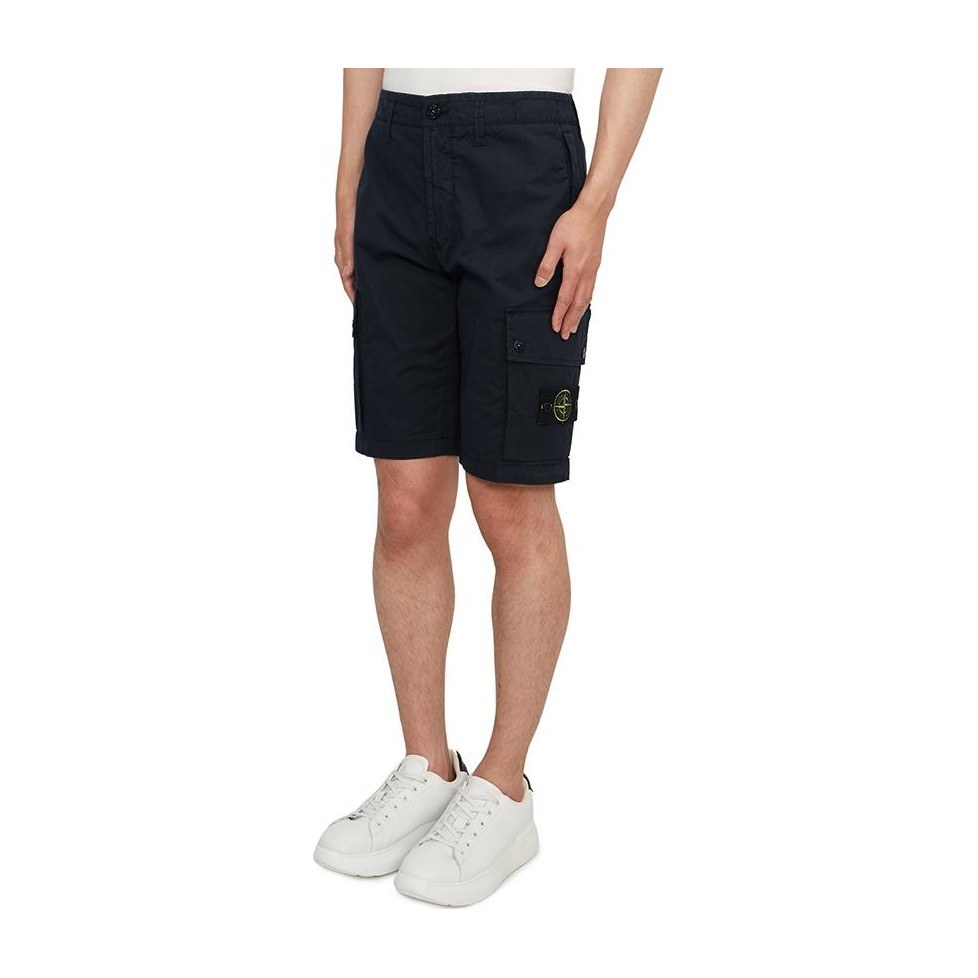 Stone Island Logo Print Shorts
