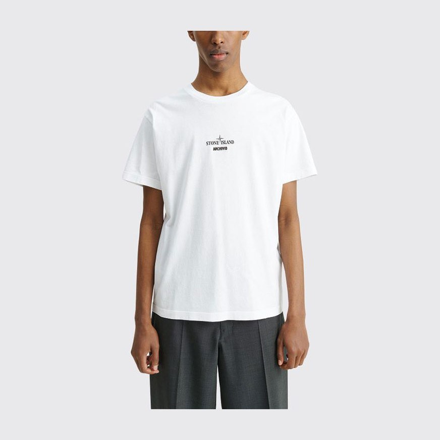 Stone Island SS22 Logo Tee White