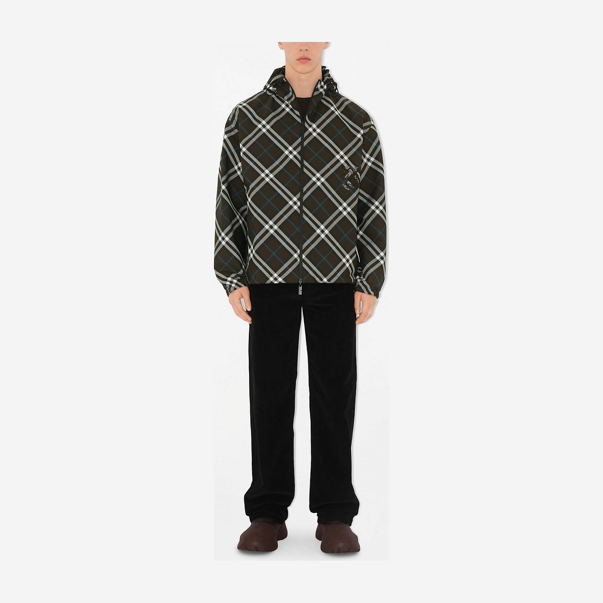 Burberry Hooded Jacket Brown