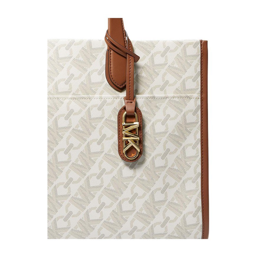 Michael Kors MK Gigi Tote Vanilla White