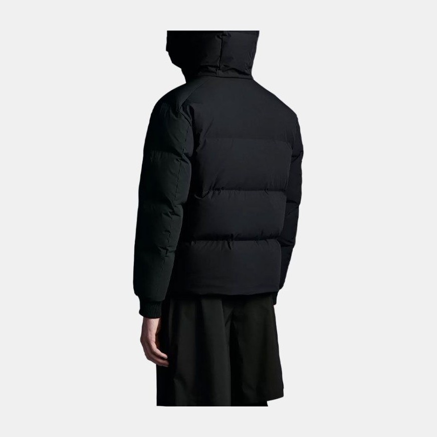 Moncler FW21 Logo Block Hoodie Down Jacket Black