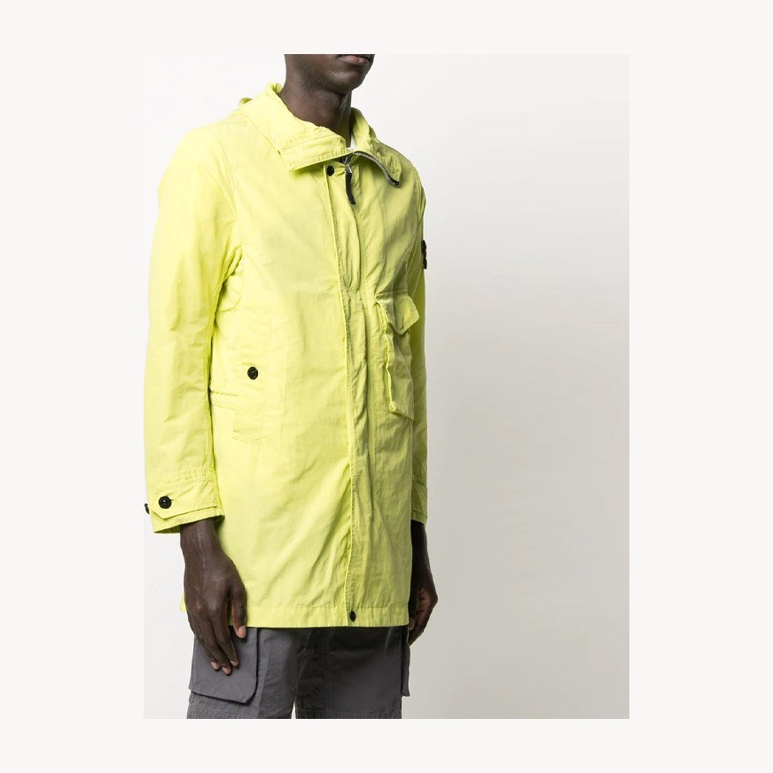 Stone Island FW21 Logo Parka Yellow