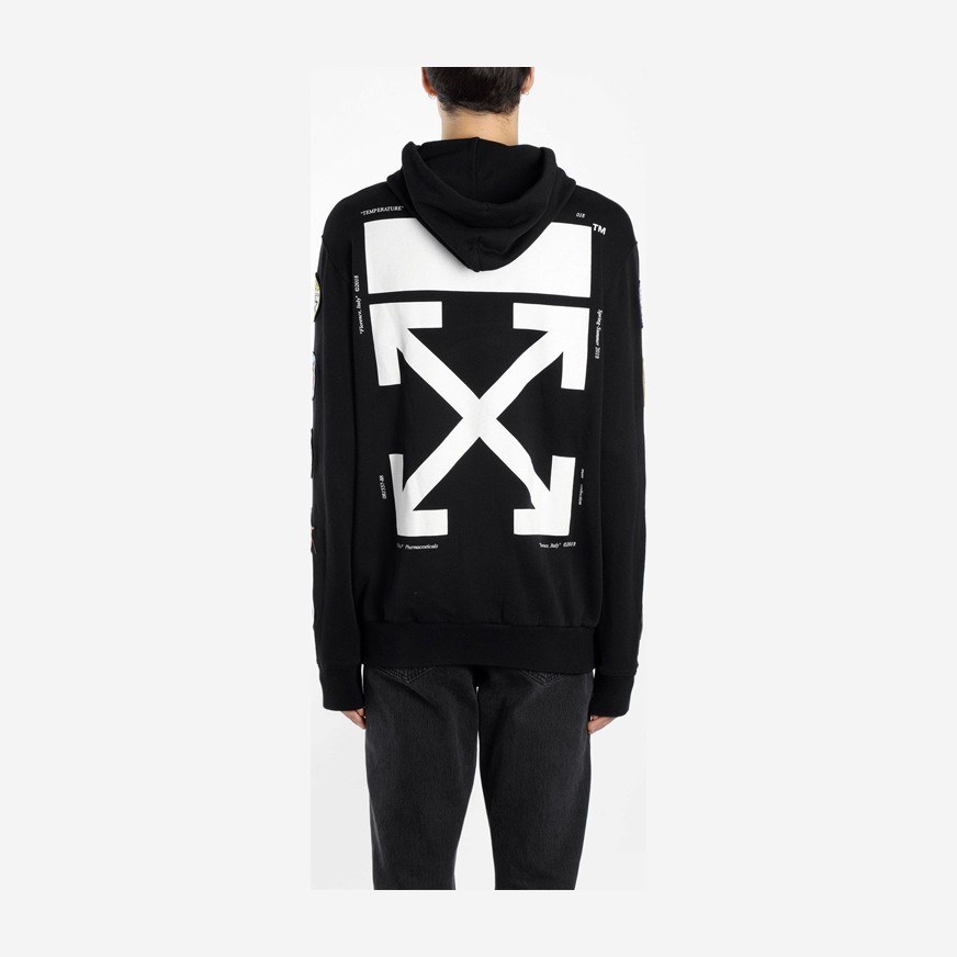OFF-WHITE Arrow Zip Hoodie Black