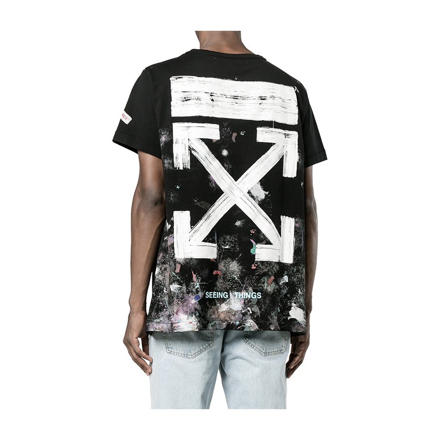 OFF-WHITE SS20 Firework Starry Ink Arrow Tee Black