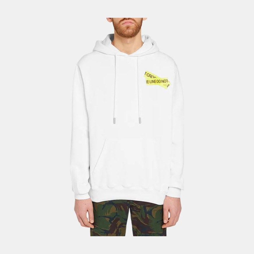OFF-WHITE Arrow Tape Hoodie White