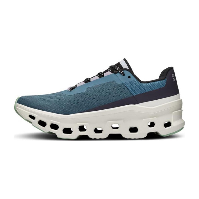 On Cloudmonster Blue Grey
