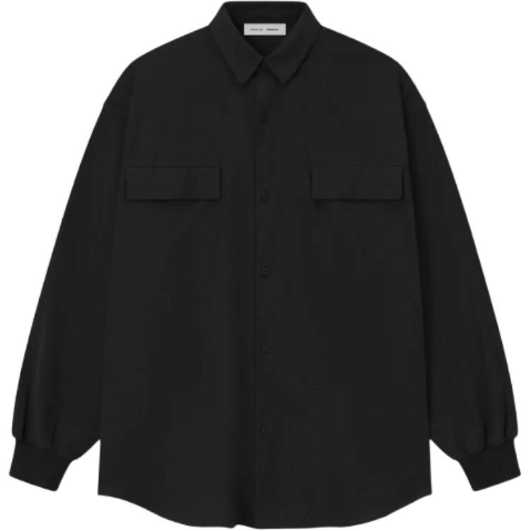 Fear of God Essentials Oxford Shirt Jet Black