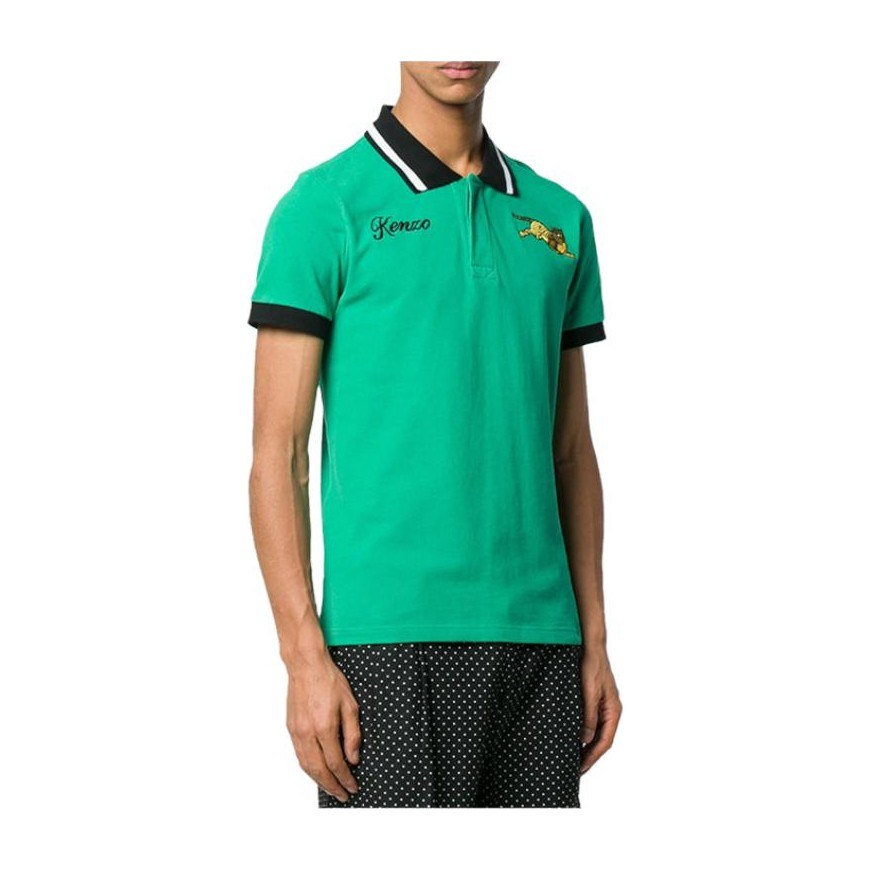 KENZO SS23 Tiger Embroidery Polo Green