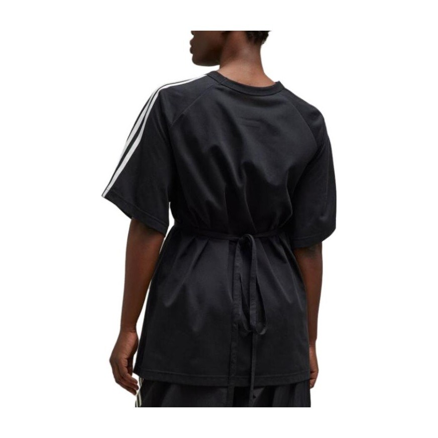 Y-3 Striped Loose Crewneck T-Shirt Black