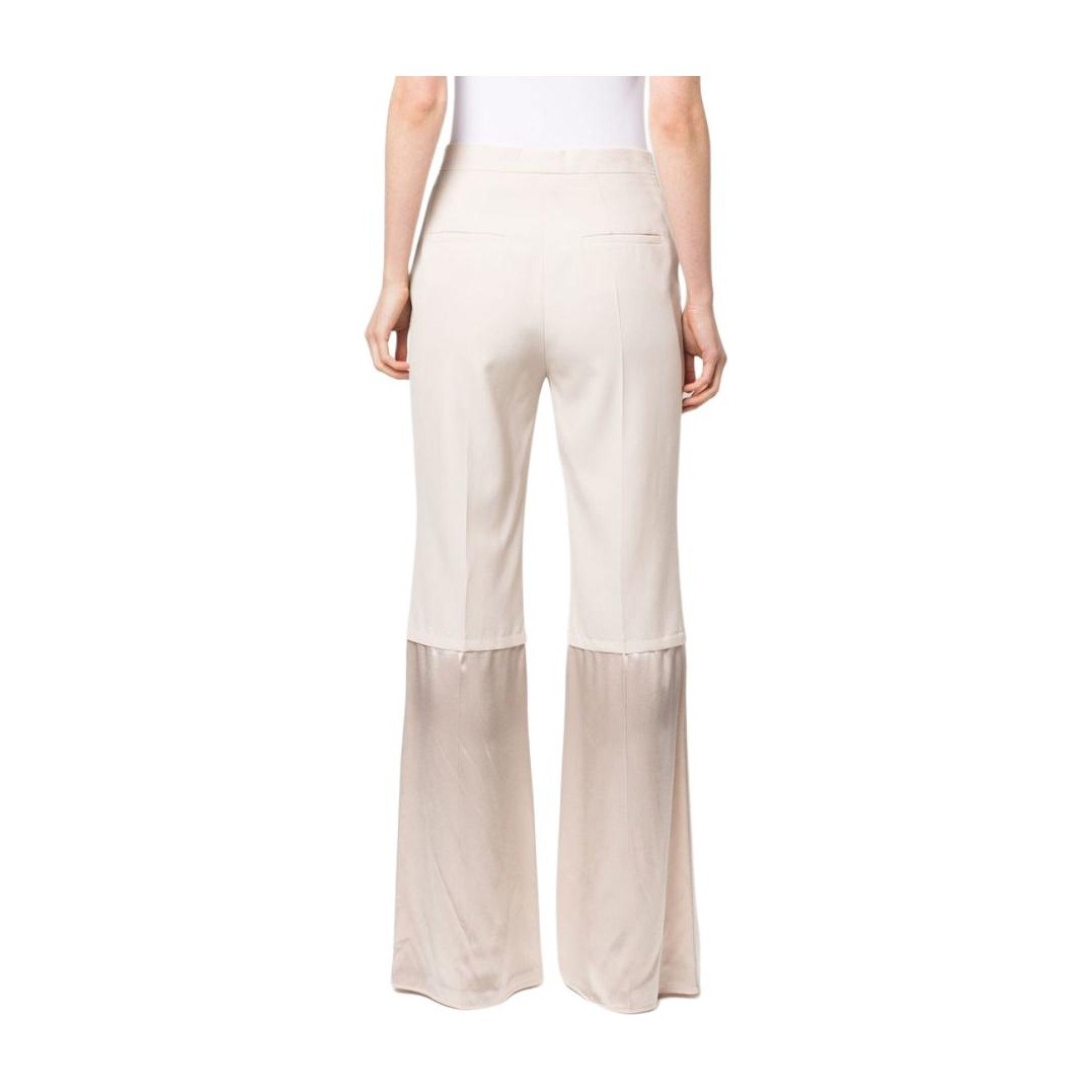 Fendi SS23 High Waist Flared Trousers Off White