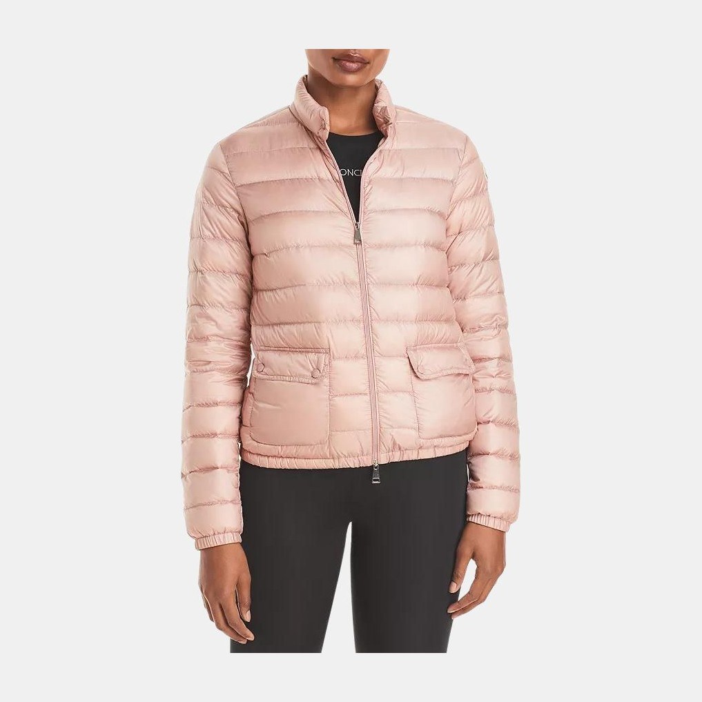 Moncler SS23 High Neck Zip Pocket Down Jacket Pink