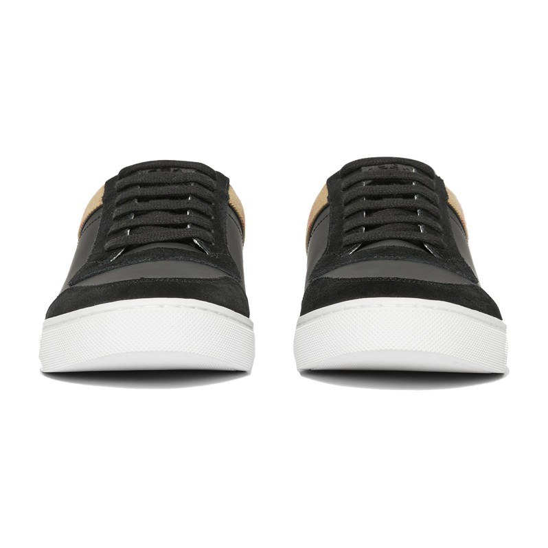 Burberry House Leather Sneakers Black Brown