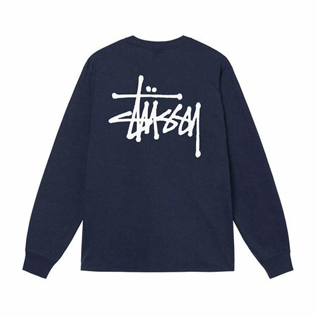 Stussy Classic Logo Crewneck Long Sleeve Tee