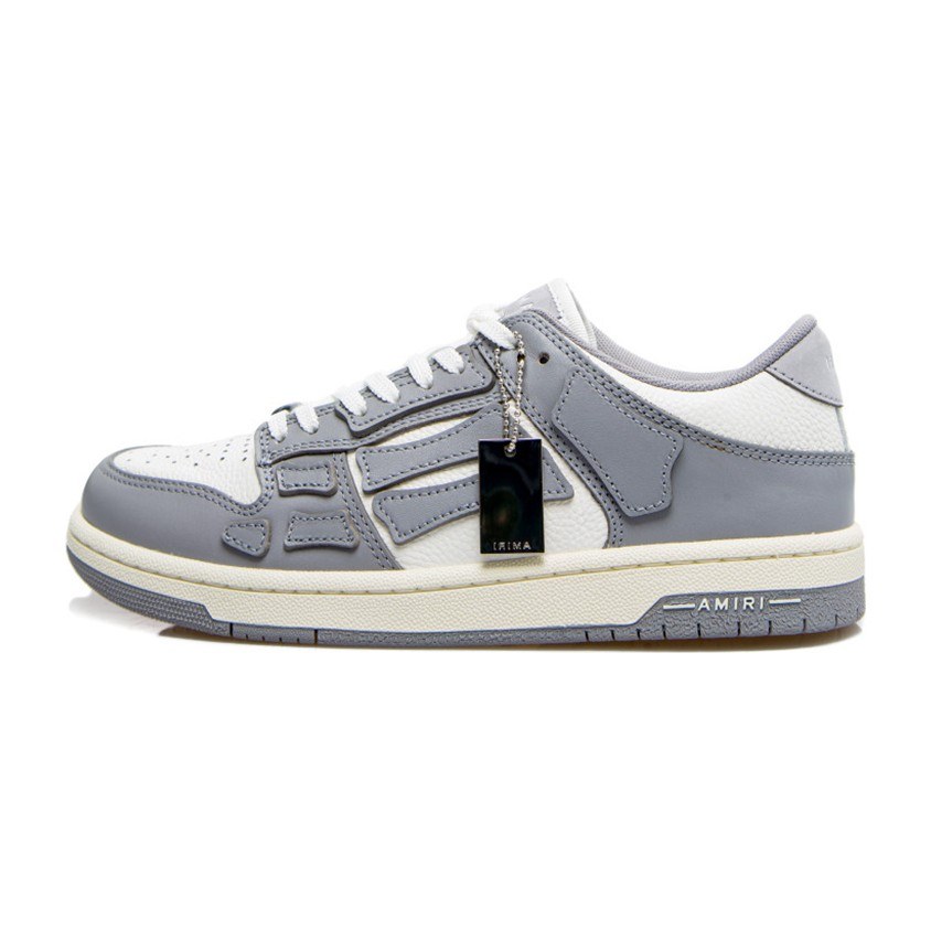 AMIRI Skel-Top Low White Grey