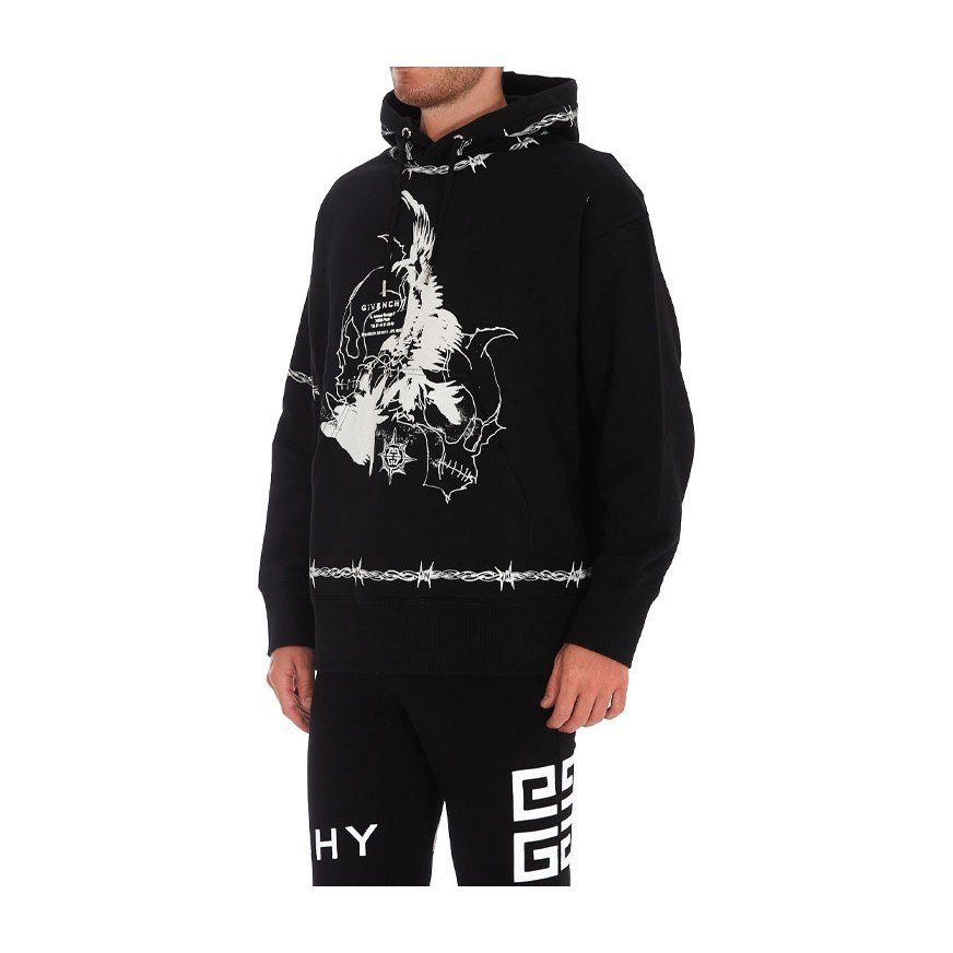 Givenchy SS21 Gothic Logo Hoodie Black