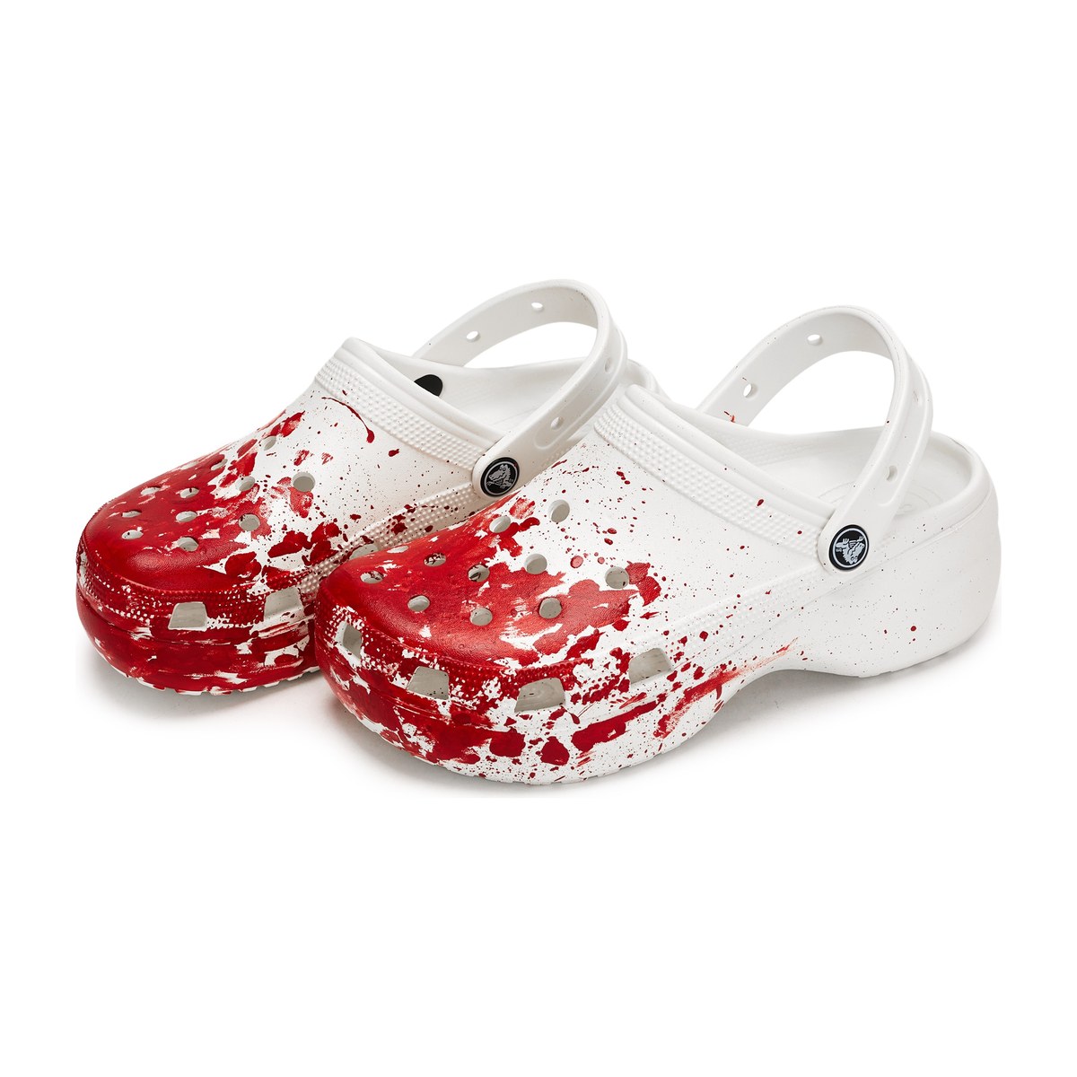 Crocs Classic Platform Clog White Red