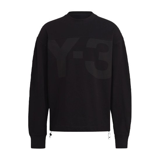 Y-3 FW21 Logo Crewneck Sweatshirt Black