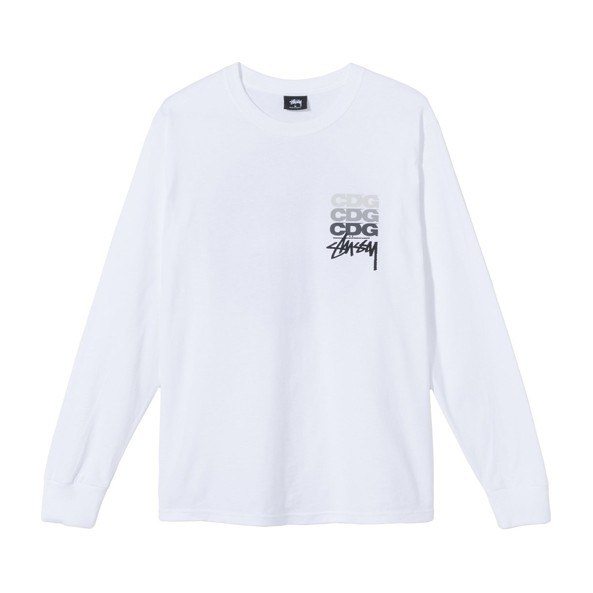 Stussy x CDG 40th Anniversary Logo Long Sleeve Tee