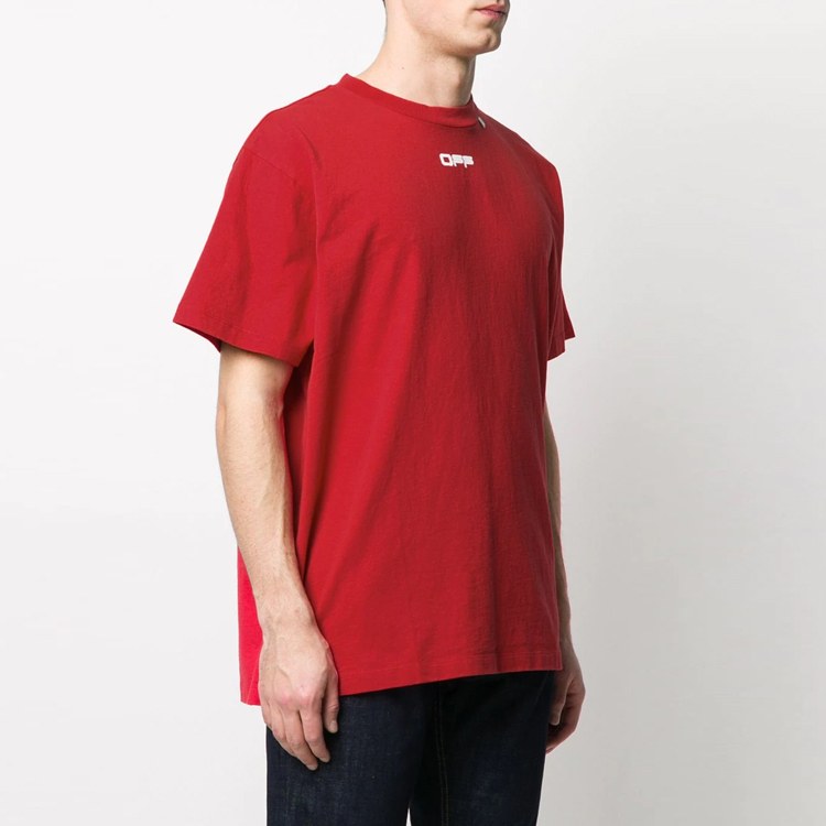 OFF-WHITE Painting Arrow Print Tee Red