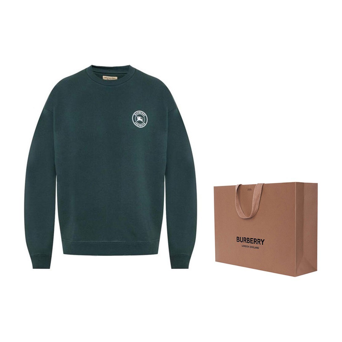 Burberry FW22 Logo Crewneck Sweatshirt Green