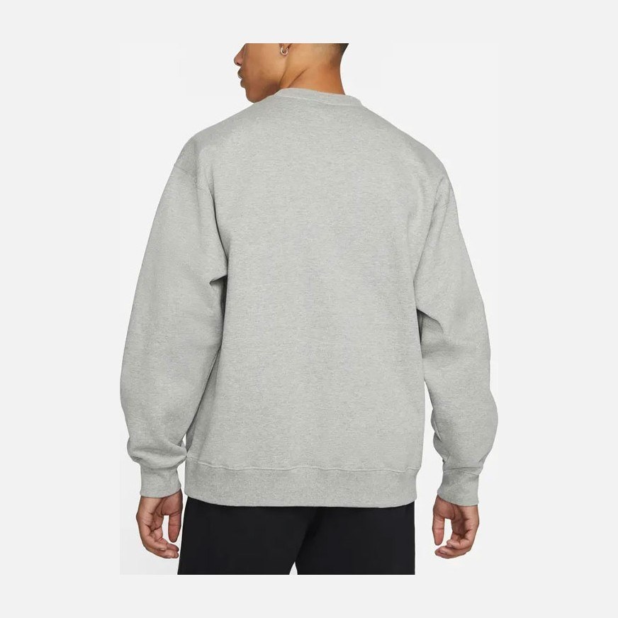 Stussy x Nike Embroidered Logo Crewneck Sweatshirt Grey