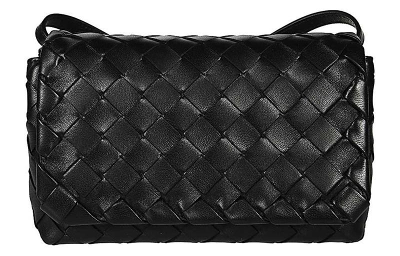 Bottega Veneta Classic Leather Shoulder Bag Black