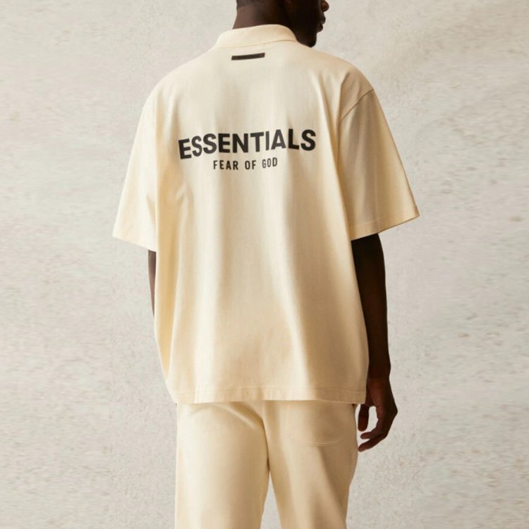 Fear of God Essentials SS21 Short Sleeve Polo Buttercream/Cream
