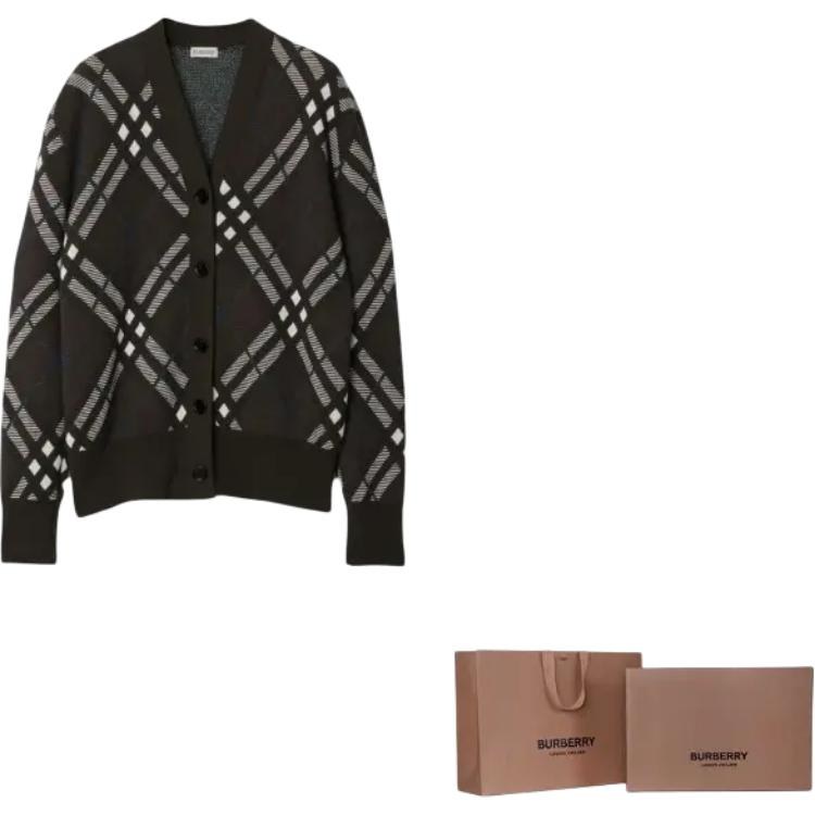 Burberry Checked Knit Sweater